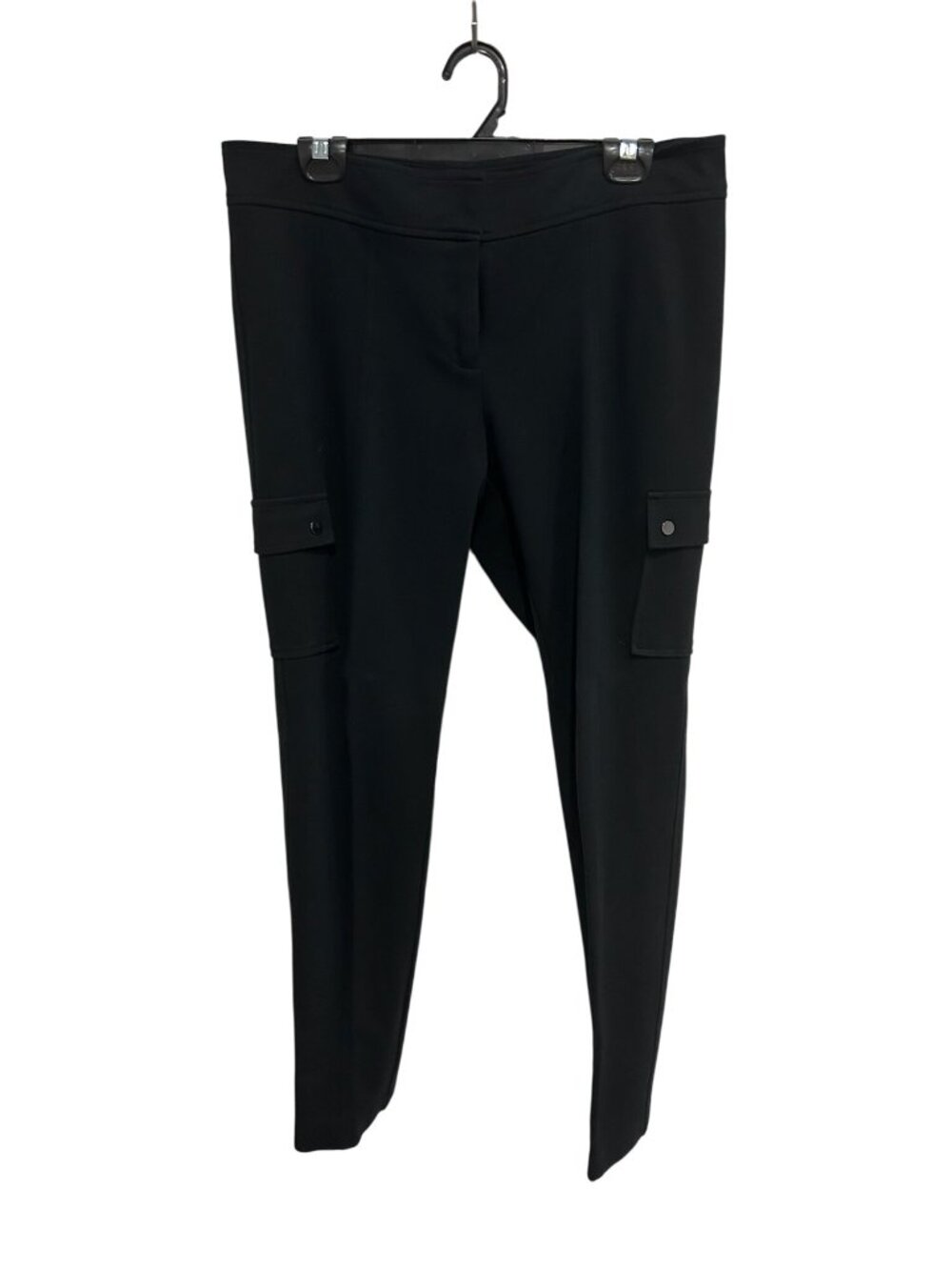 Cache Flat Front Cargo Pants Black Sz 12 Slim Fit Travel Utility Gorpcore
